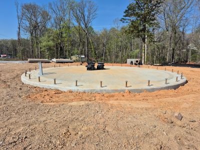 A picture of a completed concrete pad